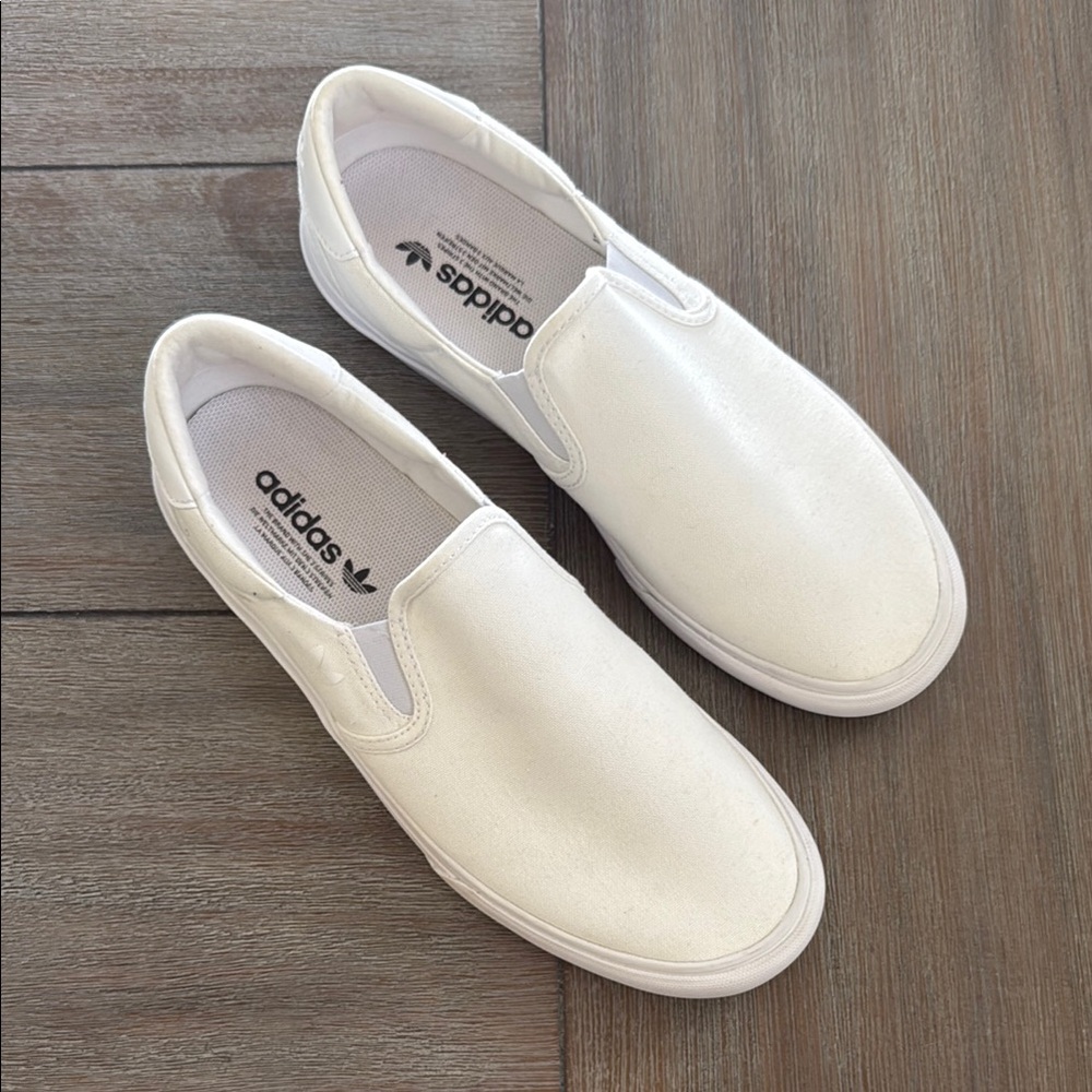 Adidas White Slip-On Sneakers Men’s Size 12